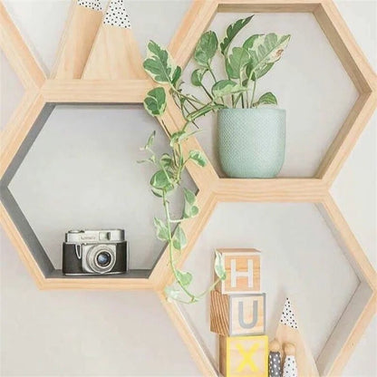 étagère murale hexagonale tendance 1 pièce - vente privée 14:351075Mint  S L