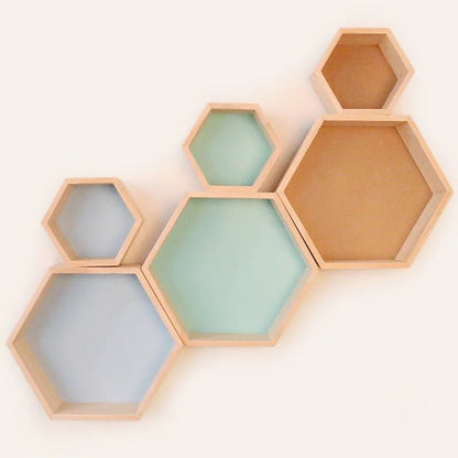 étagère murale hexagonale tendance 1 pièce - vente privée 14:351075Mint  S L
