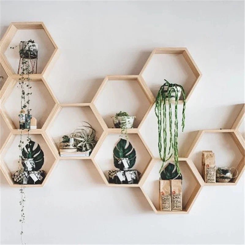 étagère murale hexagonale tendance 1 pièce - vente privée 14:351075Mint  S L