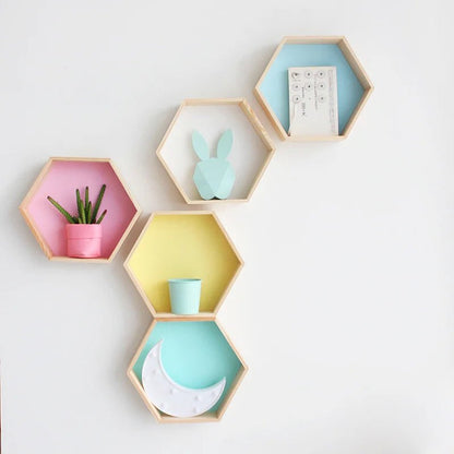 étagère murale hexagonale tendance 1 pièce - vente privée 14:351075Mint  S L