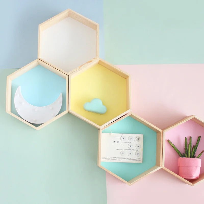 étagère murale hexagonale tendance 1 pièce - vente privée 14:351075Mint  S L
