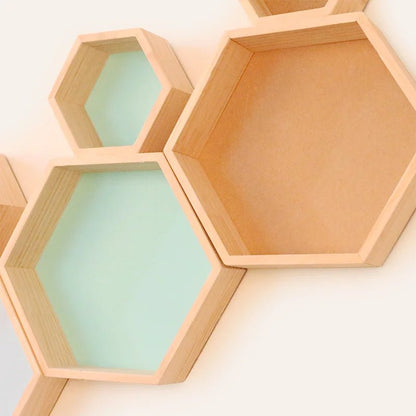 étagère murale hexagonale tendance 1 pièce - vente privée 14:351075Mint  S L