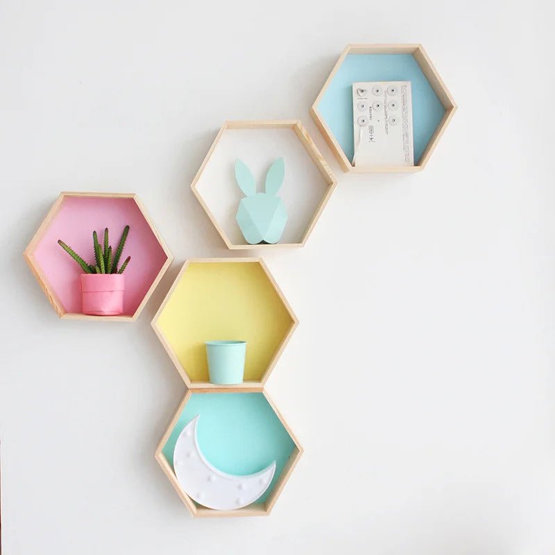 étagère murale hexagonale tendance 1 pièce - vente privée 14:351075Mint  S L
