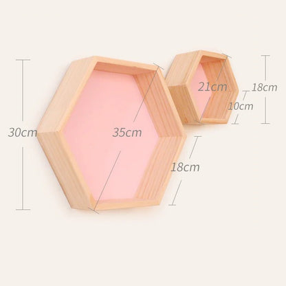 étagère murale hexagonale tendance 1 pièce - vente privée 14:351268Pink S L