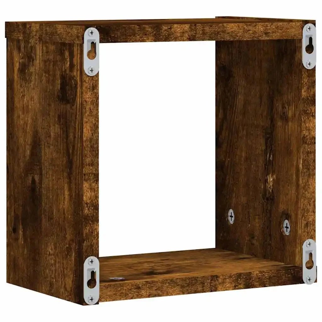 étagère murale marron pour maison 26 x 15 x 26 cm - 14:200006152Gray;200007763:201336342