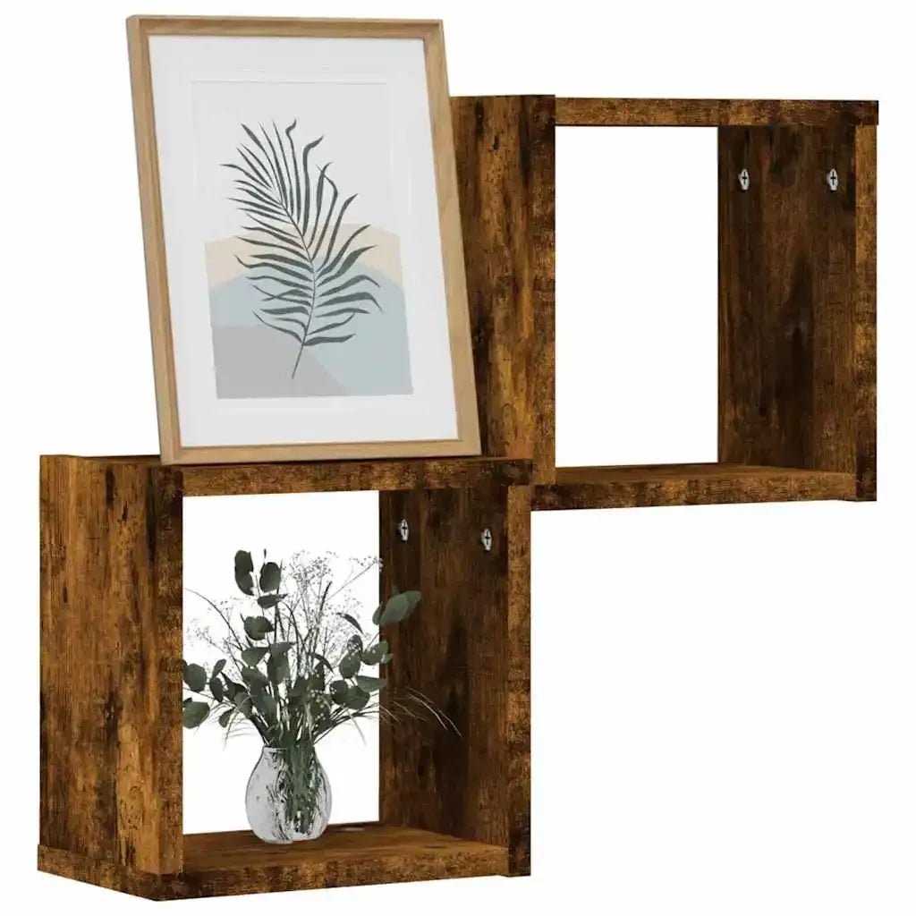 étagère murale marron pour maison 26 x 15 x 26 cm - vente privée 14:200006152Gray;200007763:201336342