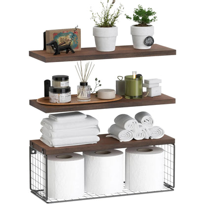 étagère murale métal et bois pour toilette - vente privée 14:365458LD250617-WH;200007763:201336101