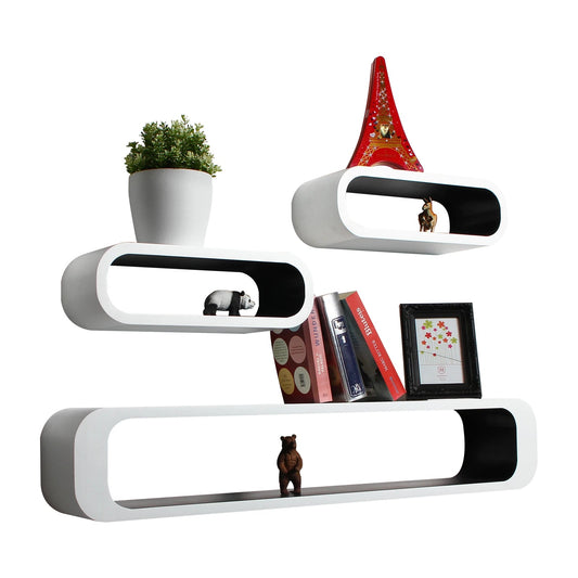 étagère murale moderne 3PCs/Set Décoratif flottante - vente privée 14:193white and black;200007763:201336101