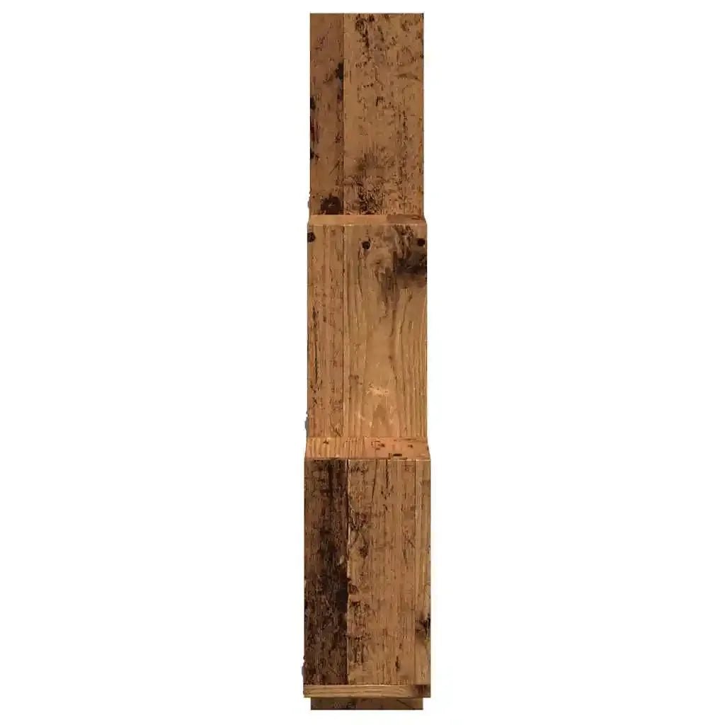 étagère murale noir et bois en forme cubique 78x15x93 cm - vente privée 14:100018786Black;200007763:201336342