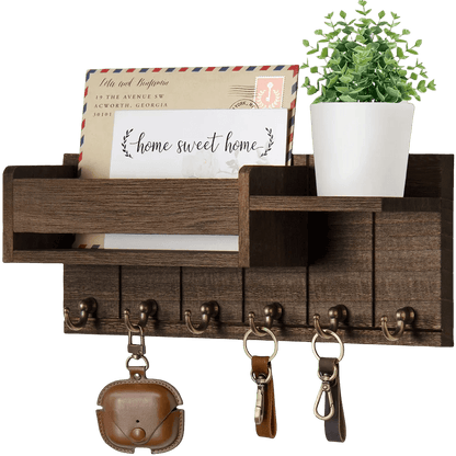 étagère murale porte clé - vente privée 14:175walnut