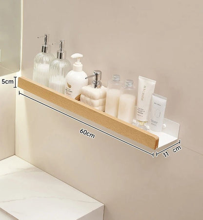 étagère murale salle de bain design moderne et tendance - vente privée 14:173wood white 60cm