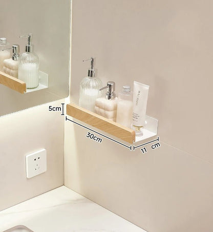 étagère murale salle de bain design moderne et tendance - vente privée 14:175wood white 30cm