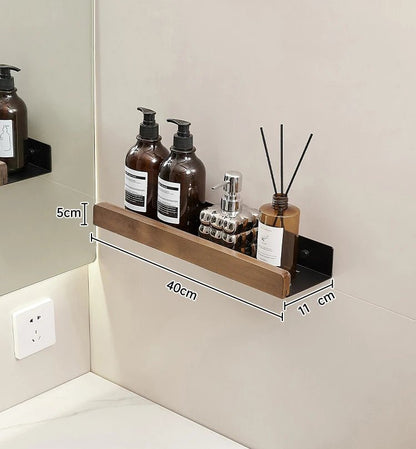 étagère murale salle de bain design moderne et tendance - vente privée 14:200003699wood black 40cm