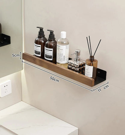 étagère murale salle de bain design moderne et tendance - vente privée 14:29wood black 50cm