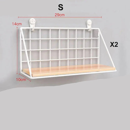 étagère murale suspendue en bois - vente privée 14:10522pcs White S