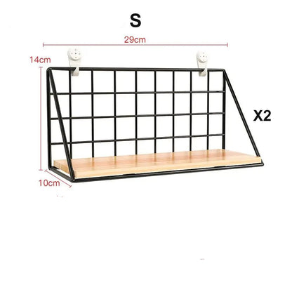 étagère murale suspendue en bois - vente privée 14:3508502pcs Black S