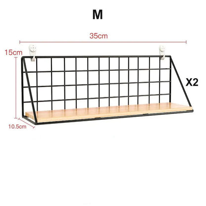 étagère murale suspendue en bois - vente privée 14:3654582pcs Black M