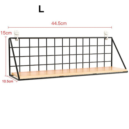 étagère murale suspendue en bois - vente privée 14:366Black L