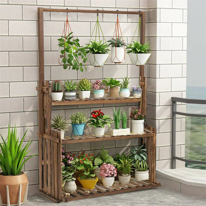 Étagère plante bois à structure robuste - vente privée 14:504Wood;200007763:201336101