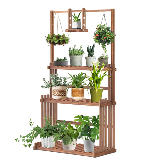 Étagère plante bois à structure robuste - vente privée 14:504Wood;200007763:201336101