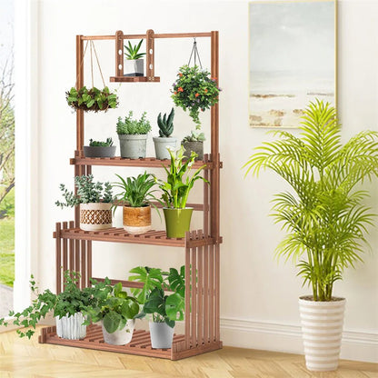 Étagère plante bois à structure robuste - vente privée 14:504Wood;200007763:201336101