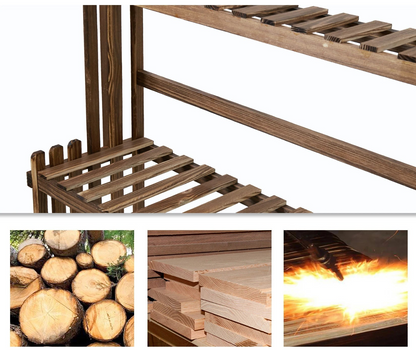 Étagère plante bois à structure robuste - vente privée 14:504Wood;200007763:201336101