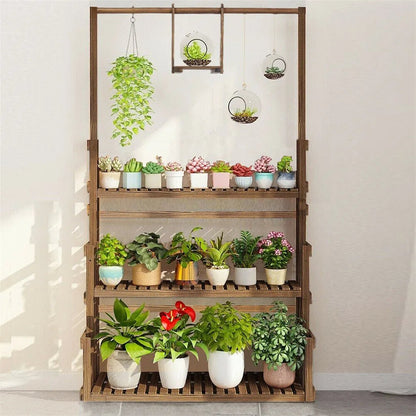 Étagère plante bois à structure robuste - vente privée 14:504Wood;200007763:201336101
