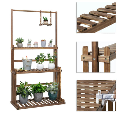 Étagère plante bois à structure robuste - vente privée 14:504Wood;200007763:201336101