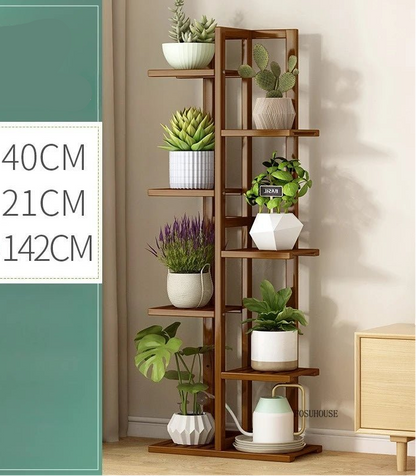 Étagère plante en bois massif pour balcon - vente privée 14:173Brown-7 Layers