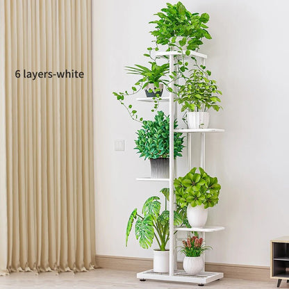 Étagère plante en fer brillant - vente privée 14:10526layers-white