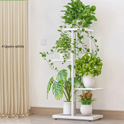 Étagère plante en fer brillant - vente privée 14:5044layers-white