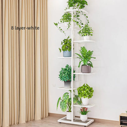 Étagère plante en fer brillant - vente privée 14:7718layers-white