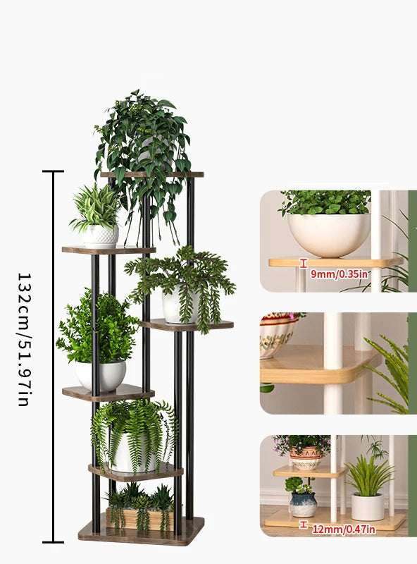 Étagère plante haute multi étages - vente privée 14:10B-5layers black
