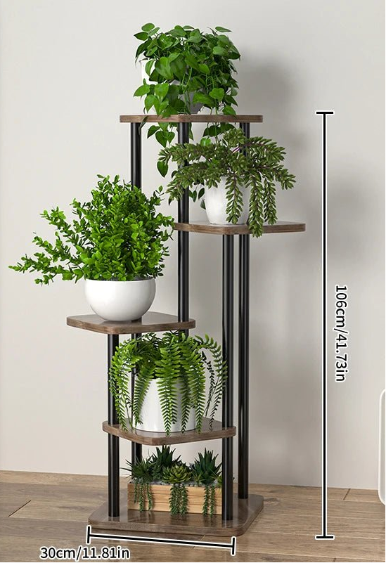 Étagère plante haute multi étages - vente privée 14:10B-5layers black