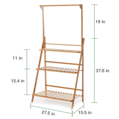 Étagère plante pliable en bambou - vente privée 14:350850Natural Wood;200007763:201336101;5:100014065