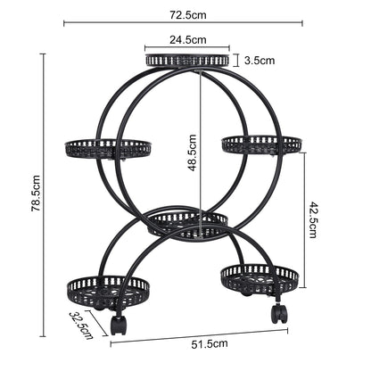 Étagère plante roulette ronde de petite taille - vente privée 14:193;200007763:201336101;5:361385