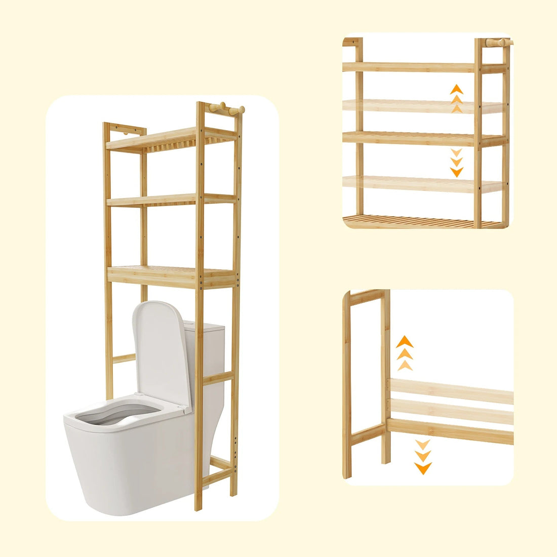 Étagère salle de bain bambou simple - vente privée 14:200006154Deep Khaki;200007763:201336101;5:200004166