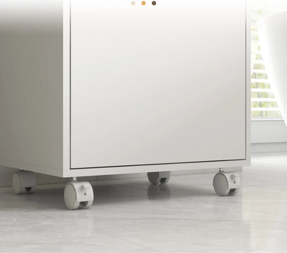 Étagère salle de bain blanc et moderne 40x30x88 cm - vente privée 14:29White;200007763:201336104