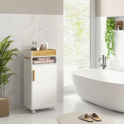 Étagère salle de bain blanc et moderne 40x30x88 cm - vente privée 14:29White;200007763:201336104