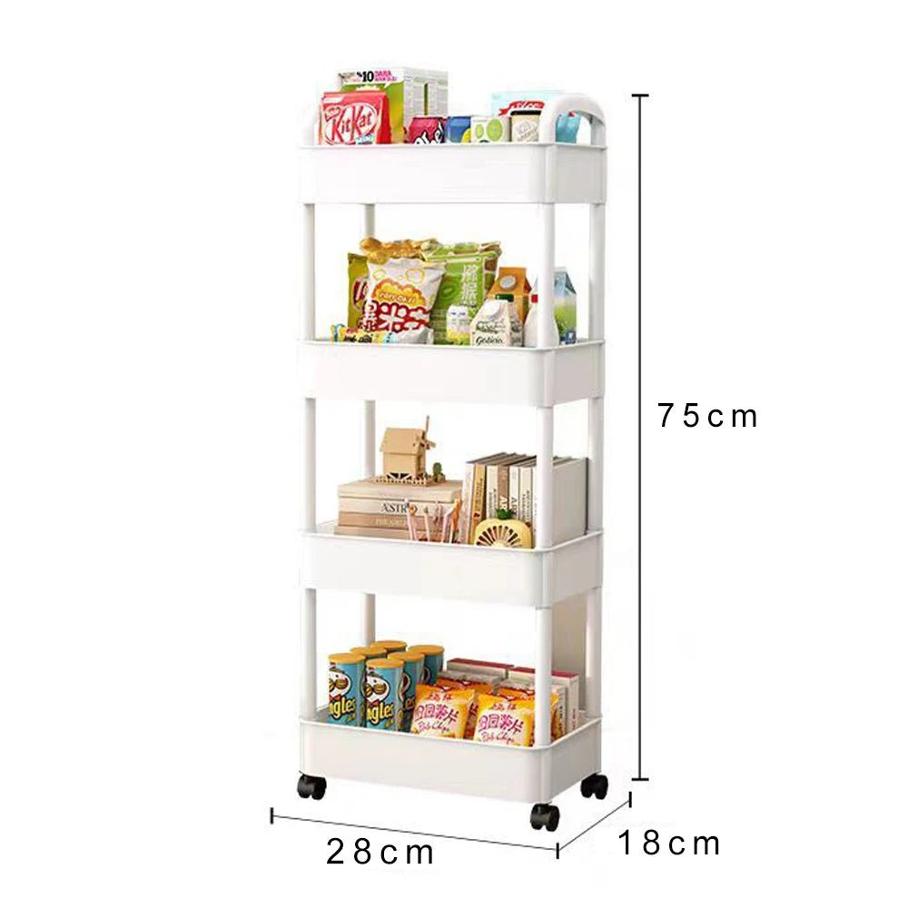 Étagère salle de bain blanche simple - vente privée 14:3664-layer storage rack