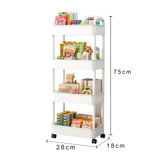 Étagère salle de bain blanche simple - vente privée 14:3664-layer storage rack