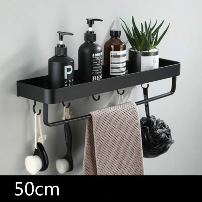 Étagère salle de bain d'angle murale pour douche - vente privée 14:20000615150cm towel rail hook;200007763:201336100