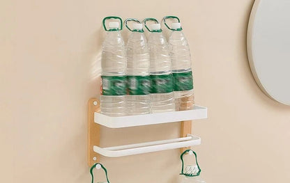 Étagère salle de bain de luxe en bois noyer - vente privée 14:175black 43CM