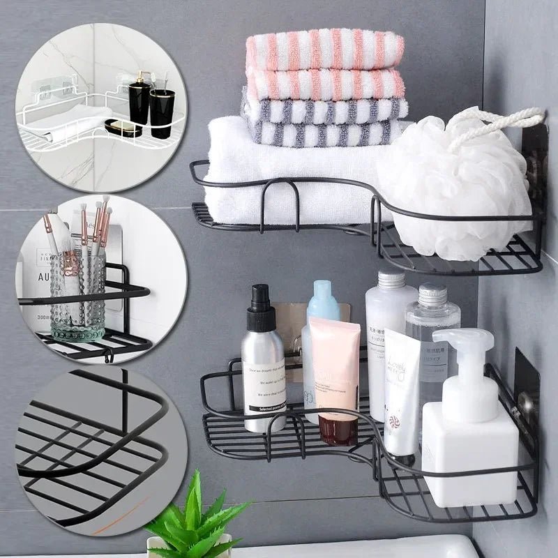 Étagère salle de bain douche pratique - vente privée 14:202135821C WHITE 2pcs