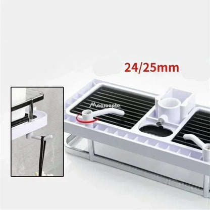 Étagère salle de bain douche sur poteaux - vente privée 14:350852Black A
