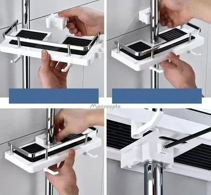 Étagère salle de bain douche sur poteaux - vente privée 14:350852Black A
