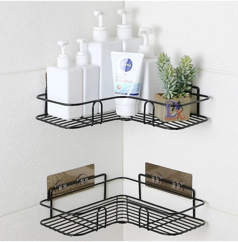 Étagère salle de bain inox d'angle pour douche - vente privée 14:2020108061pc Triangle Black