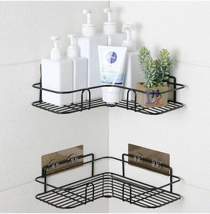 Étagère salle de bain inox d'angle pour douche - vente privée 14:2020108061pc Triangle Black