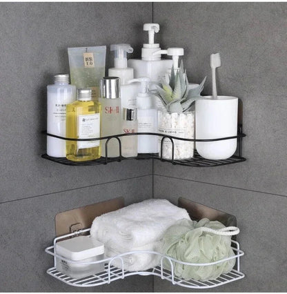 Étagère salle de bain inox d'angle pour douche - vente privée 14:2020108061pc Triangle Black