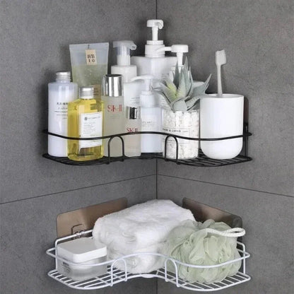 Étagère salle de bain inox d'angle pour douche - vente privée 14:2020108061pc Triangle Black
